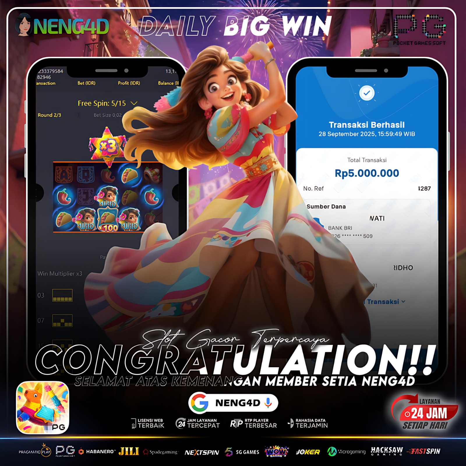 PG SOFT - JACKP0T PINATA WINS Rp.5.000.000