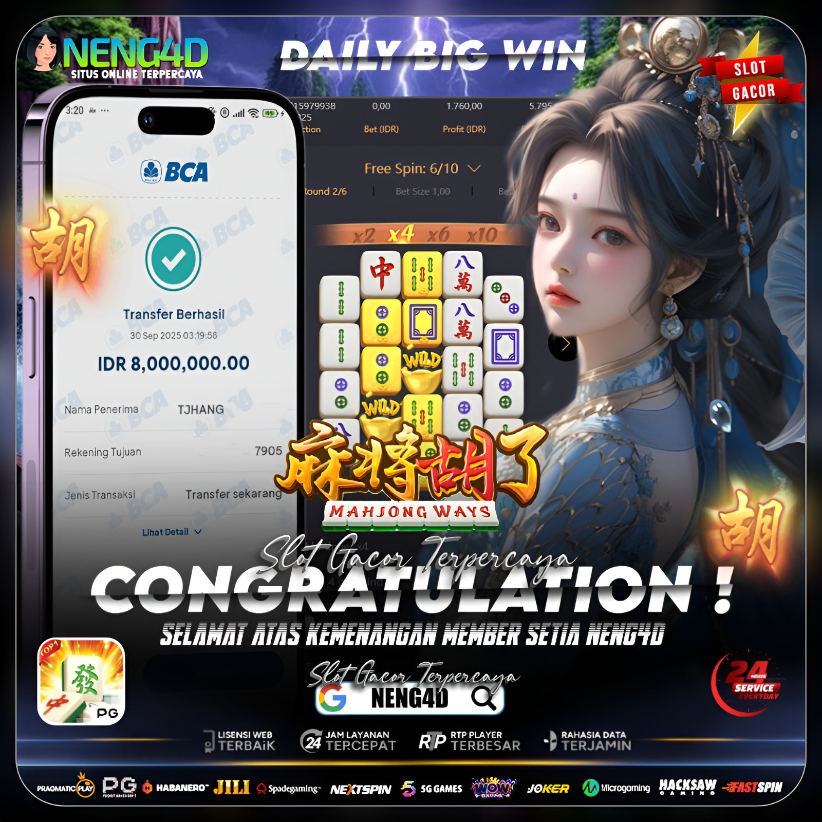 KEMENANGAN BESAR DI MAHJONG WAYS 1 PG SOFT!